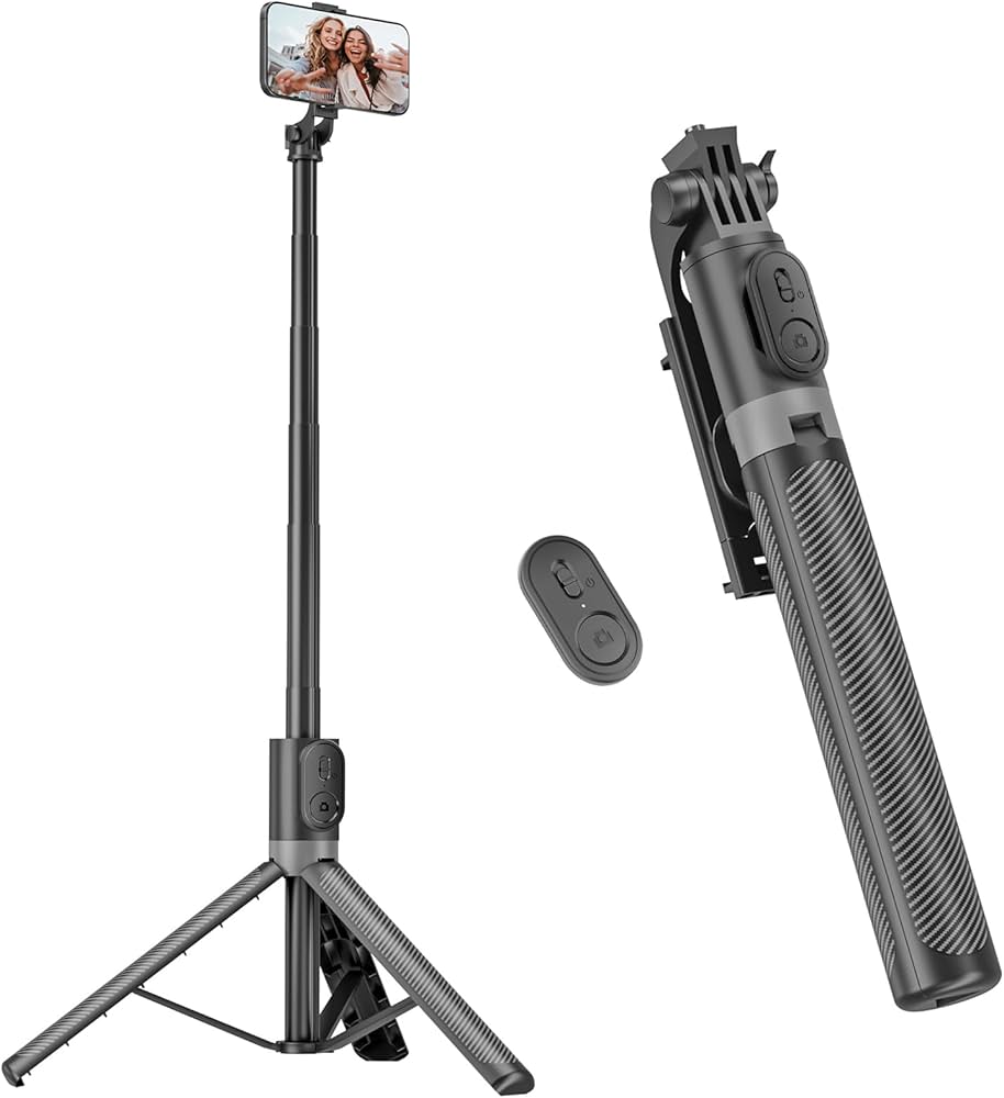 حامل هاتف ثلاثي القوائم (Tripod) وعصا سيلفي مدمجة موديل Riseofle