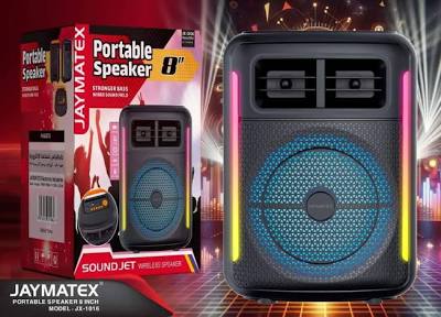 مكبر صوت لاسلكي محمول (Wireless Speaker) من العلامة التجارية Jaymatex، ويتميز بحجم 8 إنش